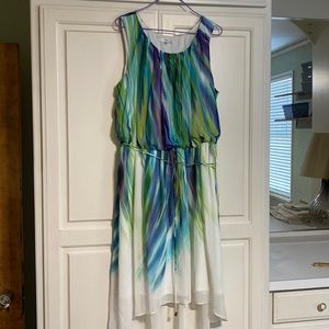 Multicolor high low dress
